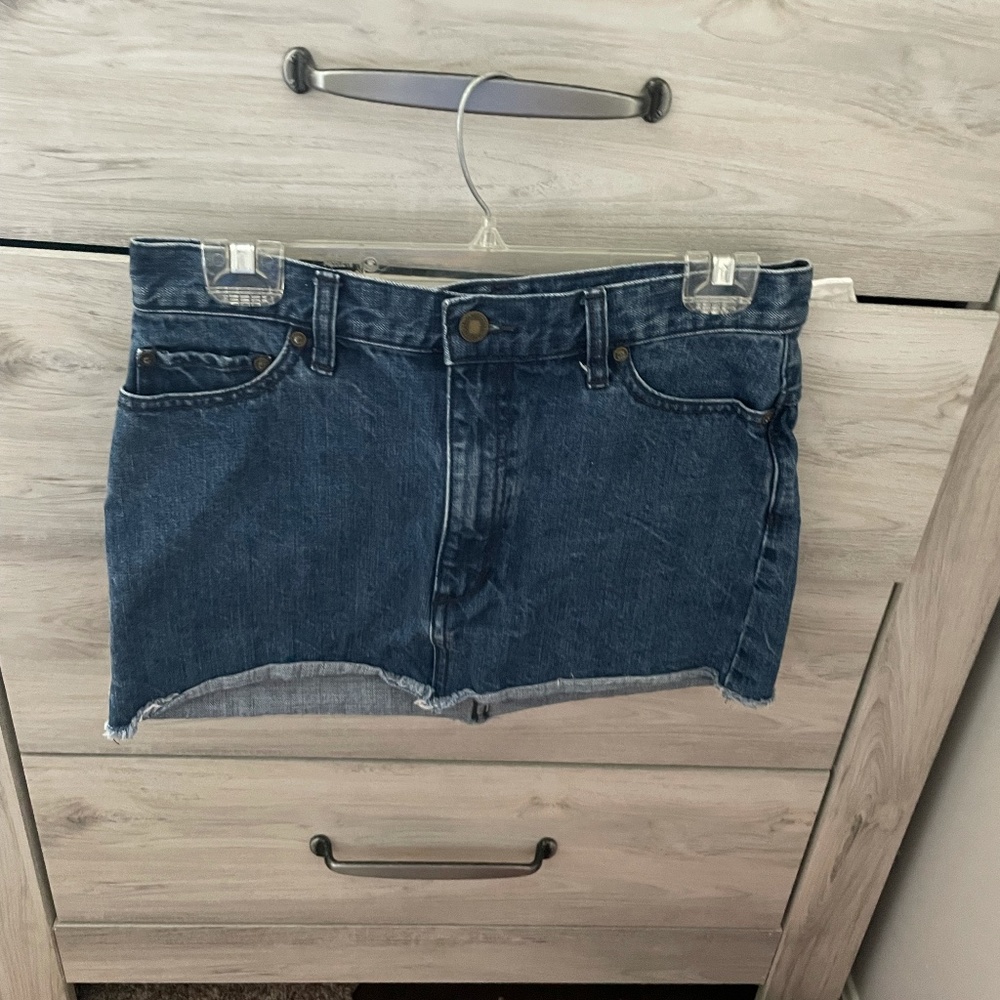 Free people mini denim skirt